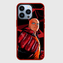 Чехол для iPhone 13 Pro Ванпанчмен- человек одного удара, цвет: 3D-красный