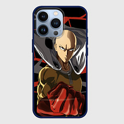 Чехол для iPhone 13 Pro Сайтама-человек удара, цвет: 3D-тёмно-синий