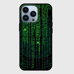 Чехол для iPhone 13 Pro Бинарная матрица, цвет: 3D-черный