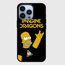Чехол для iPhone 13 Pro Imagine Dragons Гомер Симпсон Рокер, цвет: 3D-черный