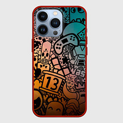Чехол для iPhone 13 Pro Life is gaming, цвет: 3D-красный