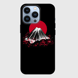 Чехол для iPhone 13 Pro Гора Фудзи Цветение сакуры, цвет: 3D-черный