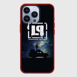 Чехол для iPhone 13 Pro Linkin Park ночь, цвет: 3D-красный