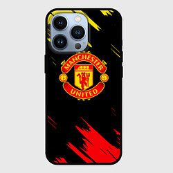 Чехол для iPhone 13 Pro Manchester united Texture, цвет: 3D-черный