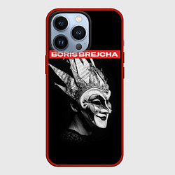 Чехол для iPhone 13 Pro Boris Brejcha в маске, цвет: 3D-красный