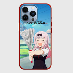 Чехол для iPhone 13 Pro Love is war, цвет: 3D-красный