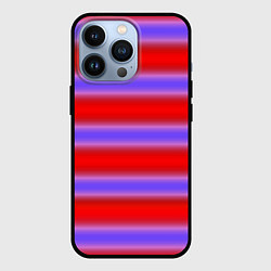 Чехол для iPhone 13 Pro Striped pattern мягкие размытые полосы красные фио, цвет: 3D-черный