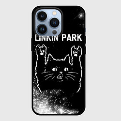 Чехол для iPhone 13 Pro Группа Linkin Park и Рок Кот, цвет: 3D-черный