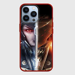 Чехол для iPhone 13 Pro METAL GEAR RISING САМУРАЙ, цвет: 3D-красный