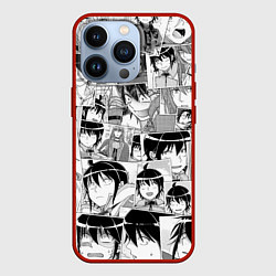 Чехол для iPhone 13 Pro Tsuki ga Michibiku Isekai Douchuu pattern, цвет: 3D-красный