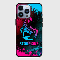 Чехол для iPhone 13 Pro Scorpions Neon Gradient, цвет: 3D-черный