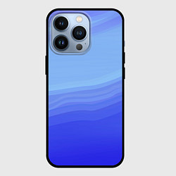 Чехол для iPhone 13 Pro Blue abstract pattern, цвет: 3D-черный