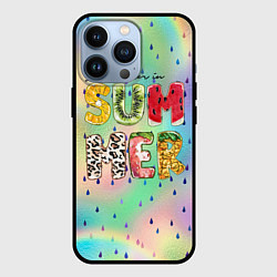 Чехол для iPhone 13 Pro Summer буквы из фруктов, цвет: 3D-черный