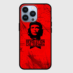 Чехол для iPhone 13 Pro Че Гевара - на красном фоне, цвет: 3D-черный