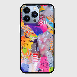 Чехол для iPhone 13 Pro Patchwork quilt Fashion trend, цвет: 3D-черный