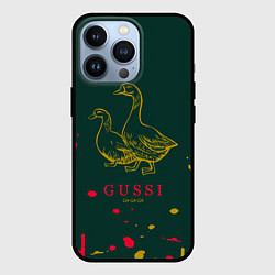 Чехол для iPhone 13 Pro Gucci - ga ga ga - краска, цвет: 3D-черный