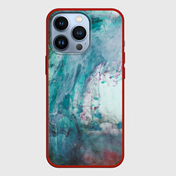 Чехол iPhone 13 Pro Абстрактные краски на холсте - Голубой