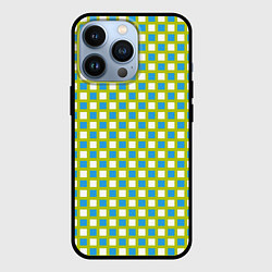 Чехол для iPhone 13 Pro Квадратики паттерн, цвет: 3D-черный