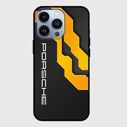 Чехол для iPhone 13 Pro PORSCHE - ТЕХНОЛОГИЧЕСКАЯ БРОНЯ, цвет: 3D-черный