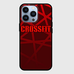Чехол iPhone 13 Pro CROSSFIT - КРАСНЫЕ ЛИНИИ