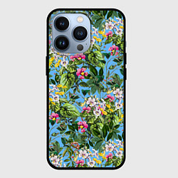 Чехол для iPhone 13 Pro Милые Цветы, цвет: 3D-черный