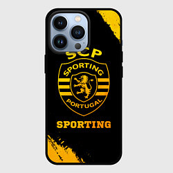 Чехол для iPhone 13 Pro Sporting - gold gradient, цвет: 3D-черный