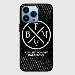 Чехол для iPhone 13 Pro Bullet For My Valentine с потертостями на темном ф, цвет: 3D-черный