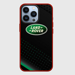 Чехол для iPhone 13 Pro Land rover Зелёная абстракция, цвет: 3D-красный