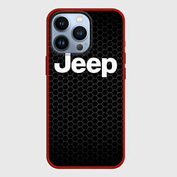 Чехол для iPhone 13 Pro Jeep Соты, цвет: 3D-красный