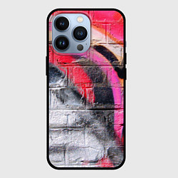 Чехол для iPhone 13 Pro Граффити на кирпичной стене - фрагмент, цвет: 3D-черный