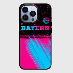 Чехол iPhone 13 Pro Bayern - neon gradient: символ сверху