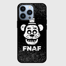 Чехол для iPhone 13 Pro FNAF с потертостями на темном фоне, цвет: 3D-черный