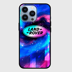 Чехол для iPhone 13 Pro Land Rover неоновый космос, цвет: 3D-черный