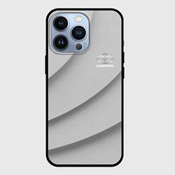Чехол для iPhone 13 Pro Daewoo - серая абстракция, цвет: 3D-черный