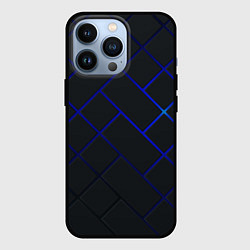 Чехол для iPhone 13 Pro Неоновая текстура прямоугольники, цвет: 3D-черный