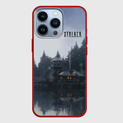 Чехол для iPhone 13 Pro STALKER Причал, цвет: 3D-красный