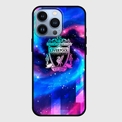 Чехол для iPhone 13 Pro Liverpool неоновый космос, цвет: 3D-черный