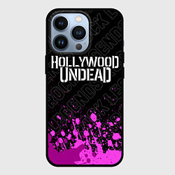 Чехол для iPhone 13 Pro Hollywood Undead rock legends: символ сверху, цвет: 3D-черный