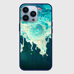Чехол для iPhone 13 Pro Поток воды, цвет: 3D-тёмно-синий