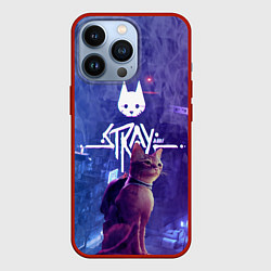 Чехол для iPhone 13 Pro Stray - kot - neon, цвет: 3D-красный