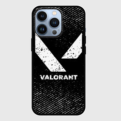 Чехол для iPhone 13 Pro Valorant с потертостями на темном фоне, цвет: 3D-черный