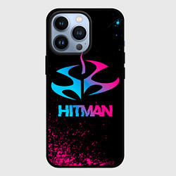 Чехол для iPhone 13 Pro Hitman - neon gradient, цвет: 3D-черный