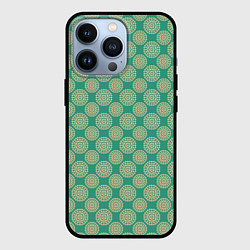 Чехол для iPhone 13 Pro Точечные классические узоры, цвет: 3D-черный