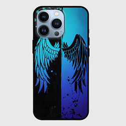 Чехол для iPhone 13 Pro Крылья инь янь, цвет: 3D-черный