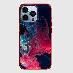 Чехол для iPhone 13 Pro Полёт красок во тьме, цвет: 3D-красный