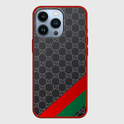 Чехол для iPhone 13 Pro В стиле gucci, цвет: 3D-красный