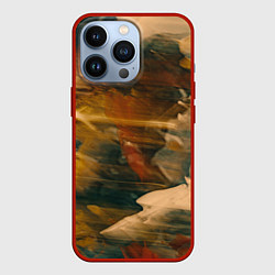 Чехол для iPhone 13 Pro Туманные сюрреалистичные краски, цвет: 3D-красный