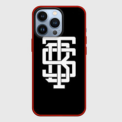 Чехол для iPhone 13 Pro BTS alternative logo, цвет: 3D-красный