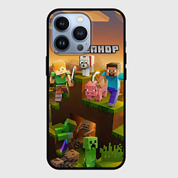 Чехол для iPhone 13 Pro Александр Minecraft, цвет: 3D-черный