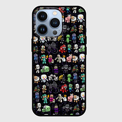 Чехол для iPhone 13 Pro Minecraft game characters, цвет: 3D-черный